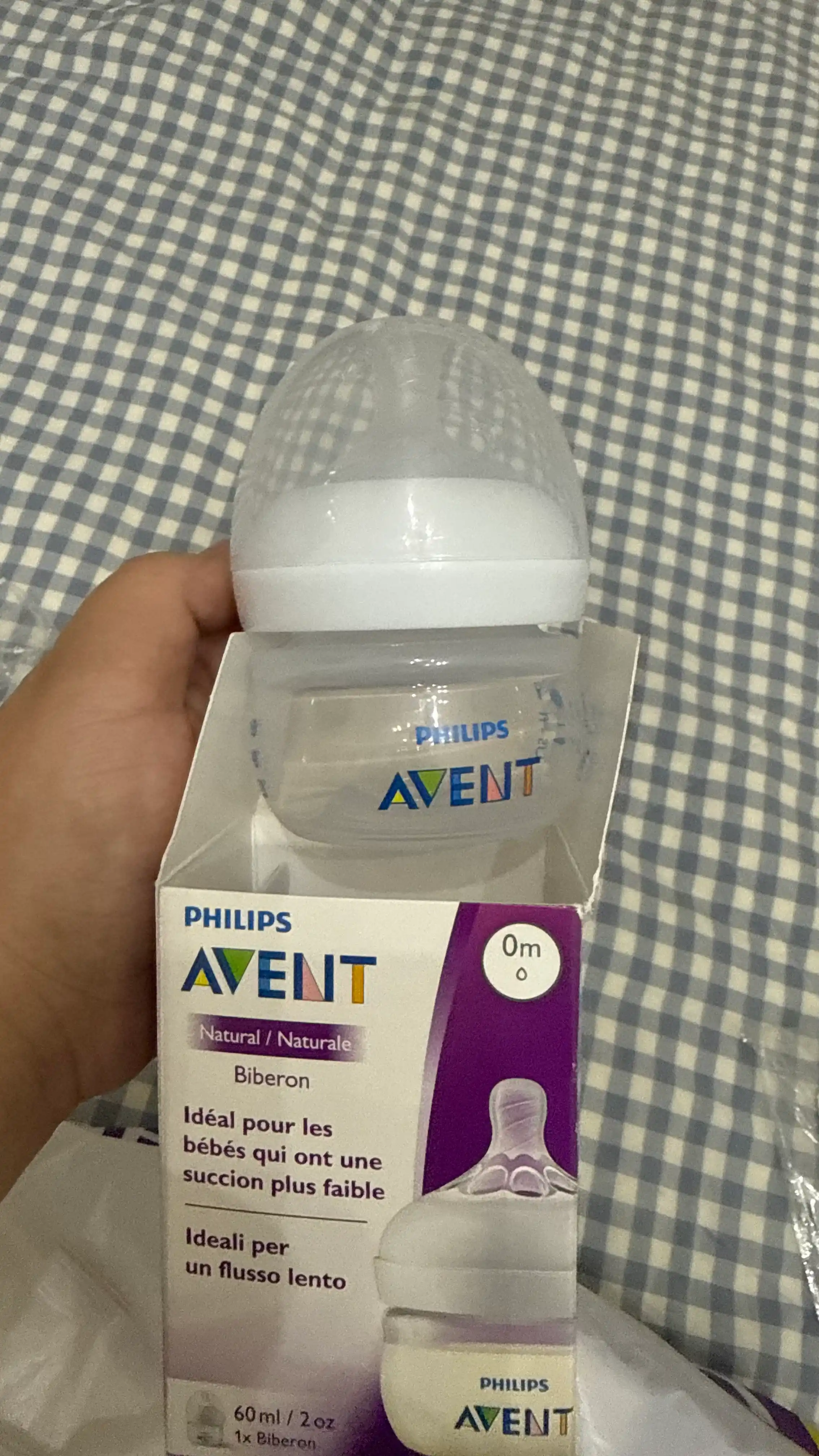 Бутылочка Philips Avent Natural SCF039/17, 60 мл, с рождения, антиколиковая