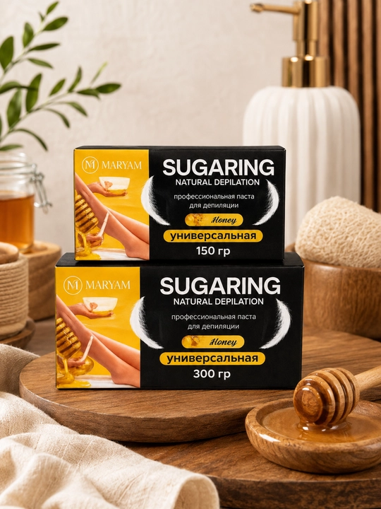 Универсальная паста для депиляции Maryam Sugaring Honey, 150 г / 300 г - 