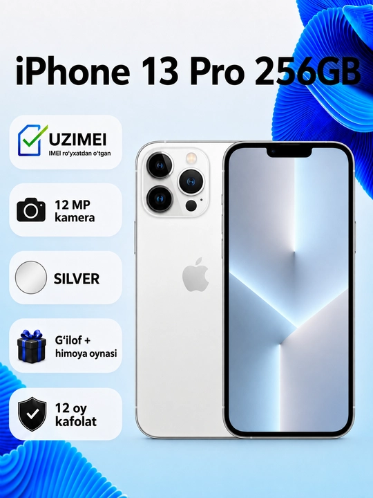 Apple iPhone 13 Pro —  процессор A15 Bionic, Face ID, SIM + eSIM зарегистрированы