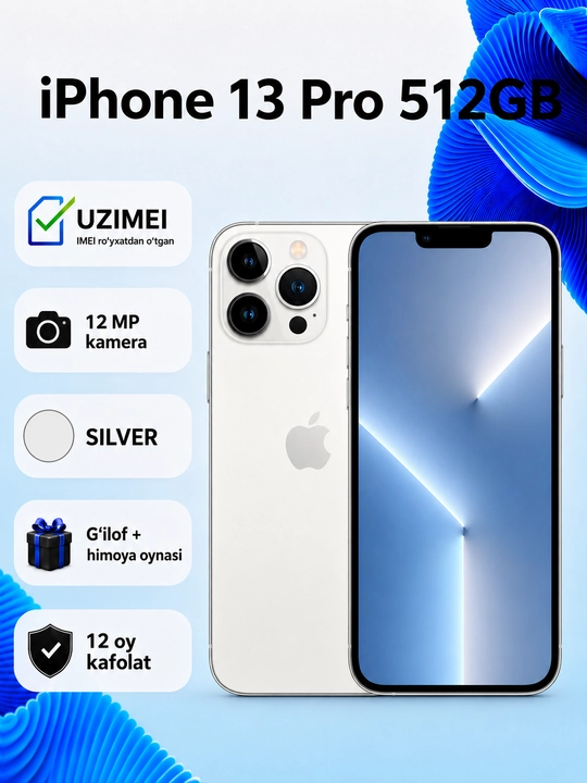 Apple iPhone 13 Pro —  процессор A15 Bionic, Face ID, SIM + eSIM зарегистрированы