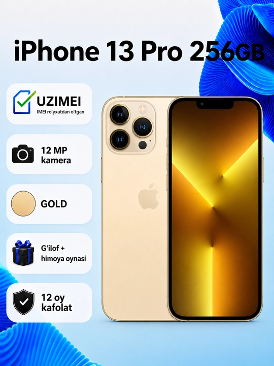 Apple iPhone 13 Pro —  процессор A15 Bionic, Face ID, SIM + eSIM зарегистрированы