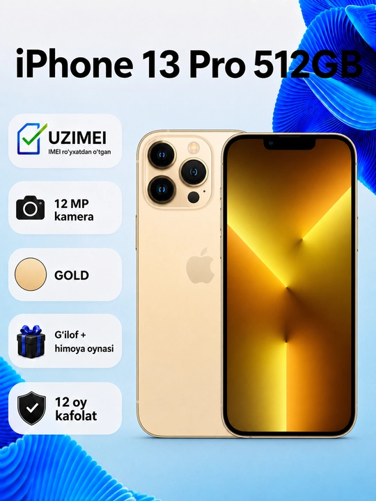 Apple iPhone 13 Pro —  процессор A15 Bionic, Face ID, SIM + eSIM зарегистрированы