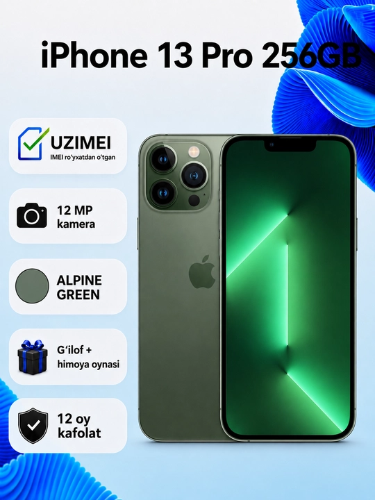 Apple iPhone 13 Pro —  процессор A15 Bionic, Face ID, SIM + eSIM зарегистрированы