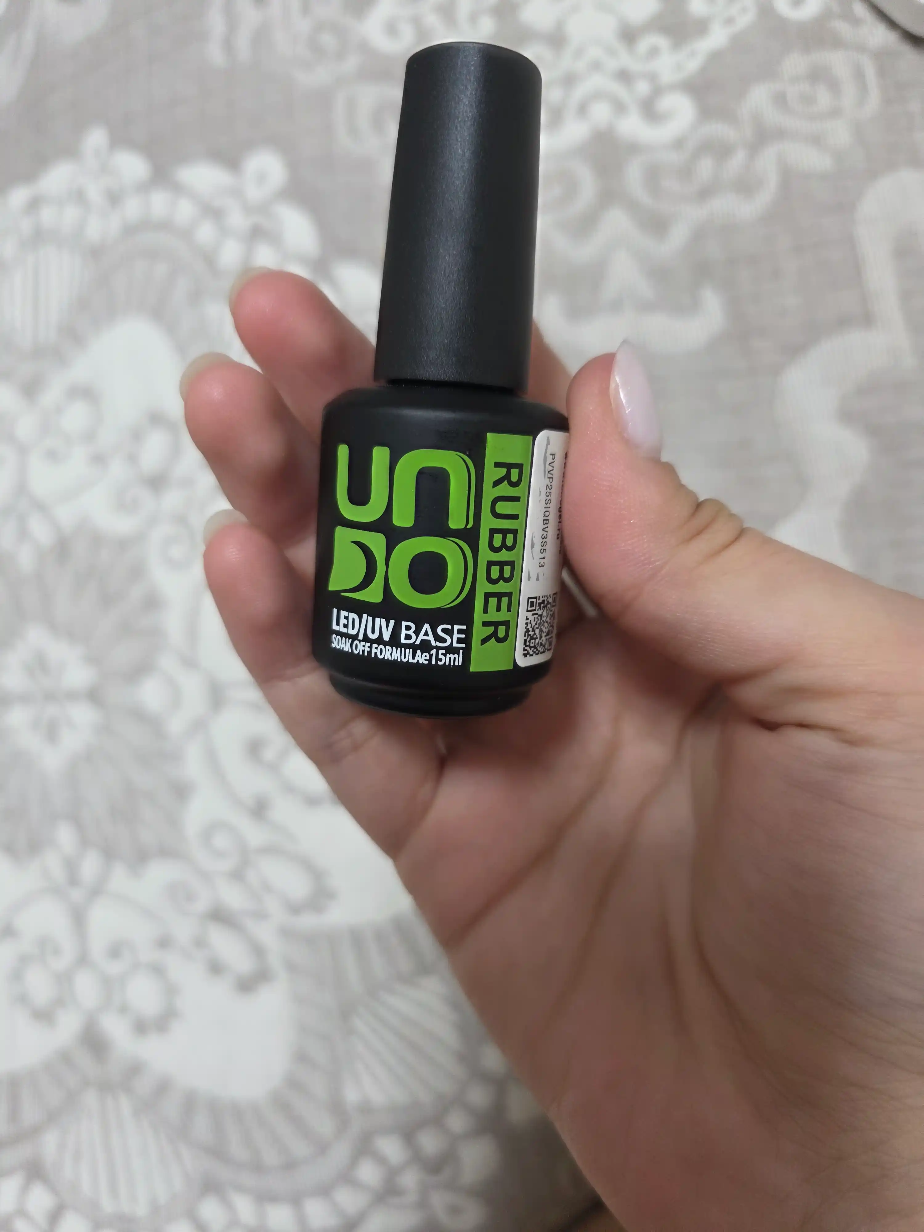 Baza, tirnoqlar uchun baza qoplami Uno Rubber, 15 ml