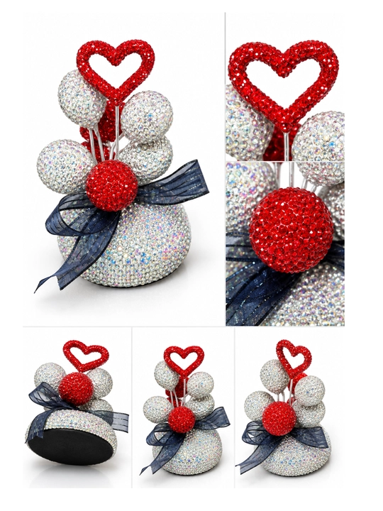Освежитель воздуха для авто декор букет со стразами Diamond Heart Luxury подарок в машину