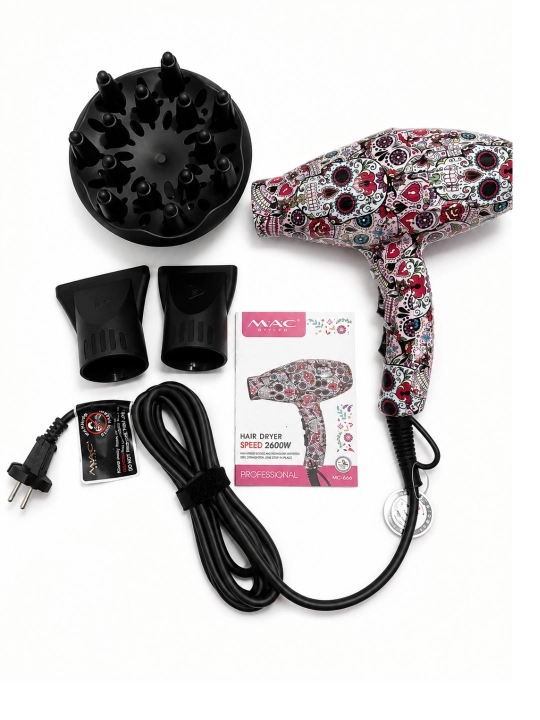 Professional fen soch quritgich MAC, quritish va turmaklash uchun, 2600W