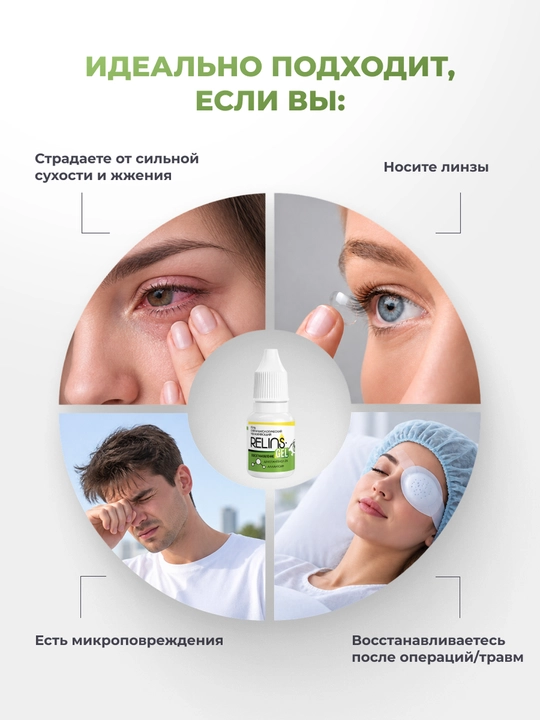 RELINS-GEL TIKLANISH —ko‘zlarni parvarish qilish uchun namlantiruvchi oftalmologik gel, 10g