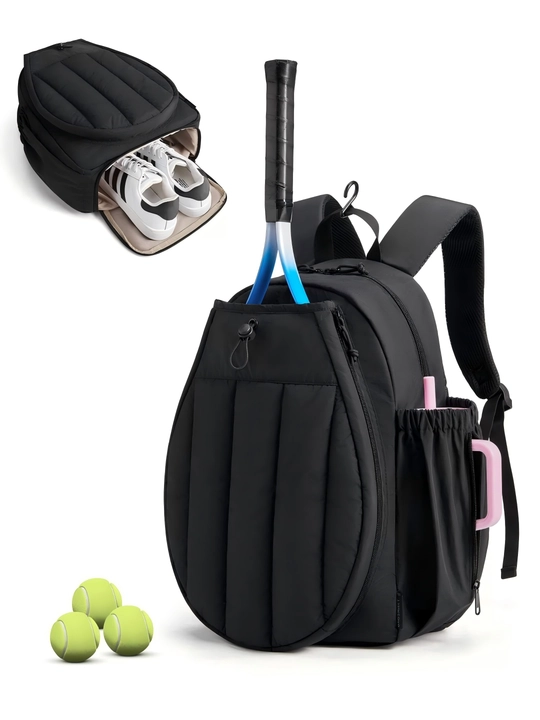 20 litr tennis ryukzagi, raketka himoyasi, poyabzal bo'limi, tennis, badminton, piklbol - 