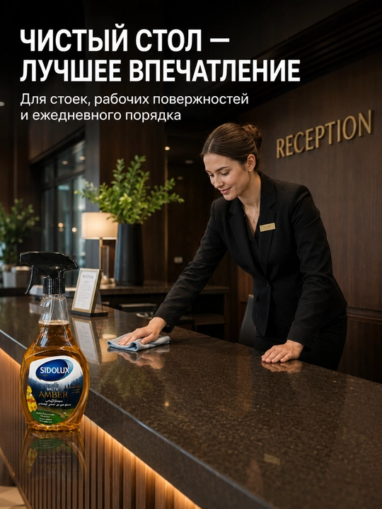 Sidolux Baltic Amber универсальное чистящее средство, спрей для уборки поверхностей, 500 мл