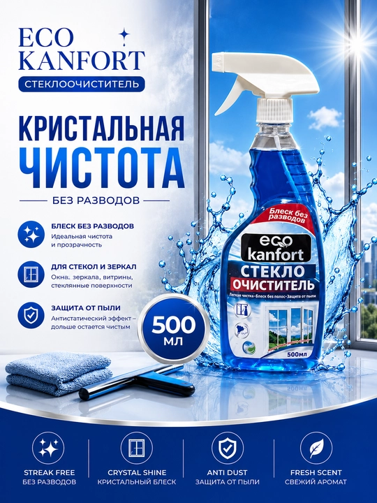 "ECO KANFORT"MCHJ Oyna yuvish maxsus sprey vositasi - 