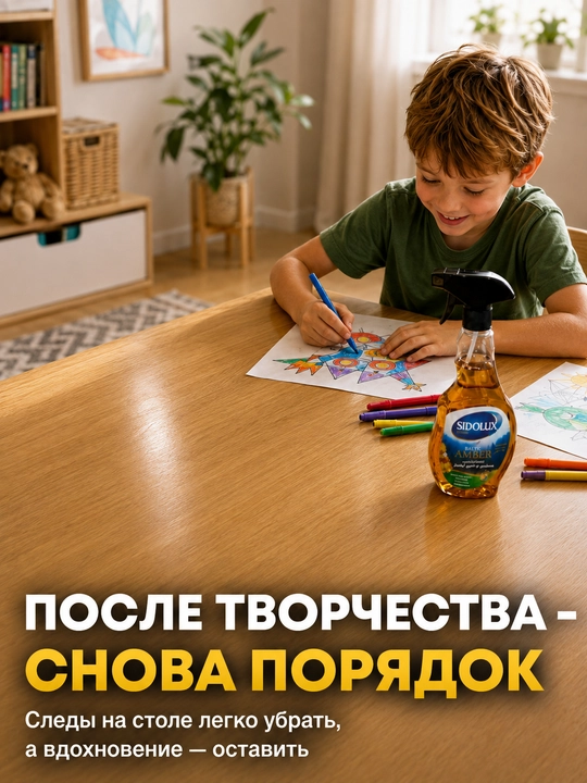 Sidolux Baltic Amber универсальное чистящее средство, спрей для уборки поверхностей, 500 мл