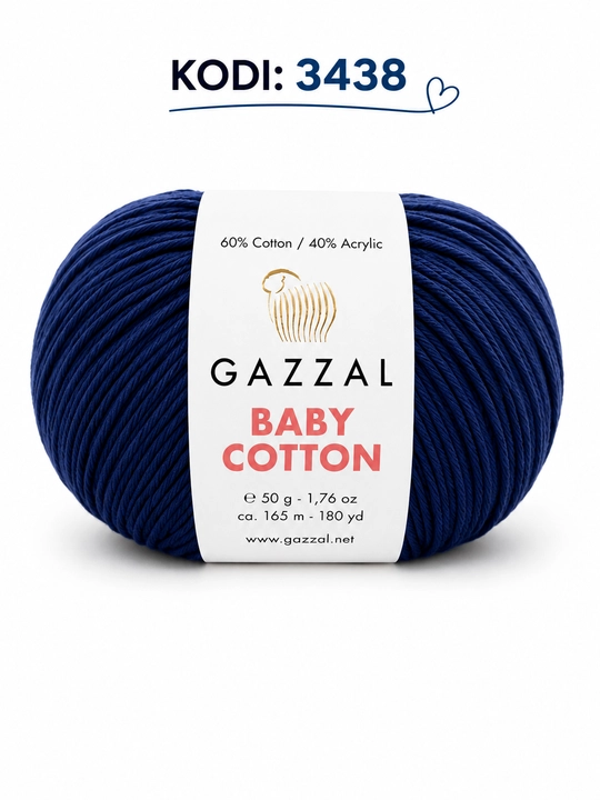 Gazzal Baby Cotton - мягкая детская трикотажная нить, 100% хлопок, 50 г