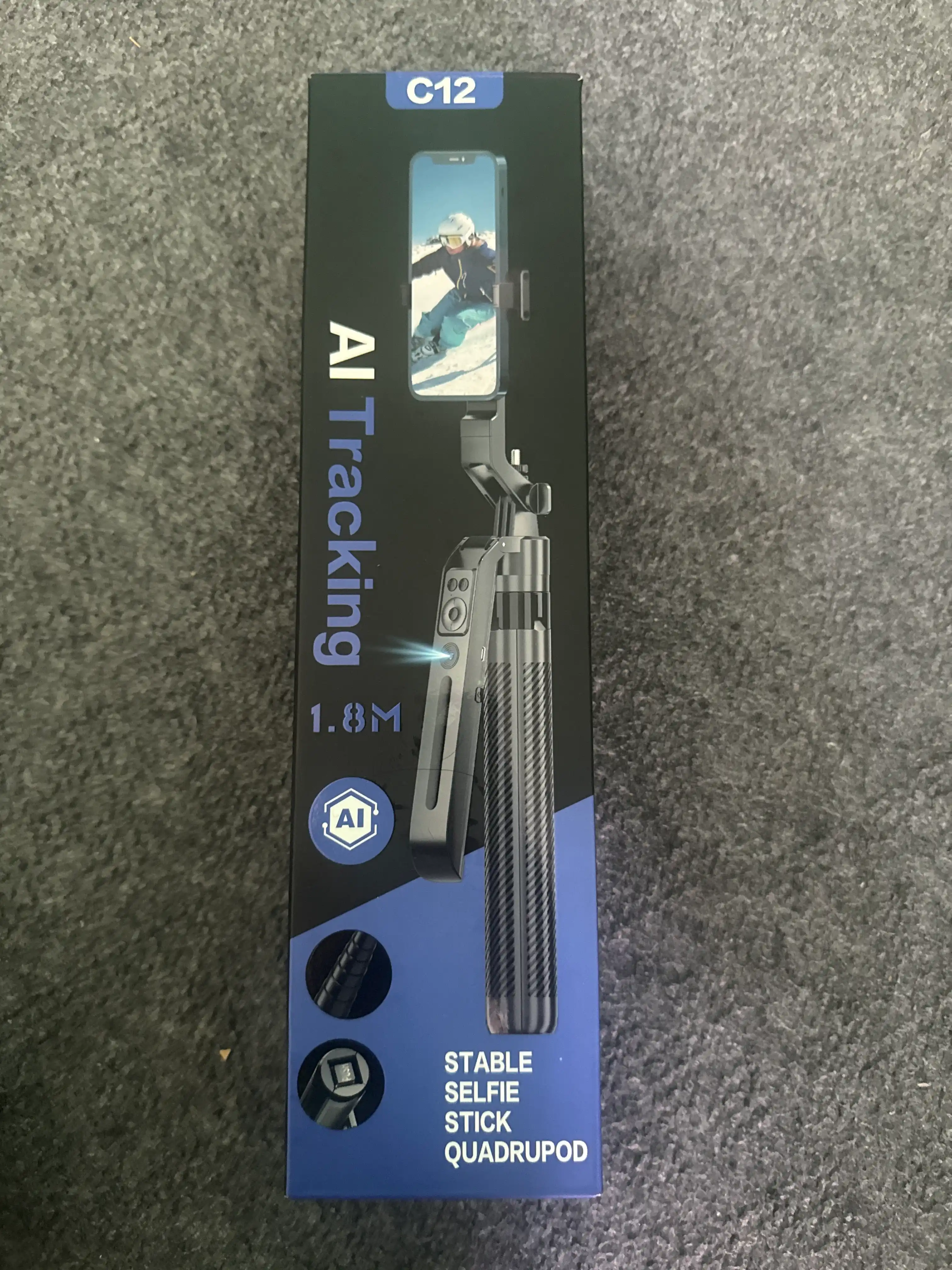 C12 AI Tracking Tripod 1.8M – Штатив для телефона с AI-слежением и пультом