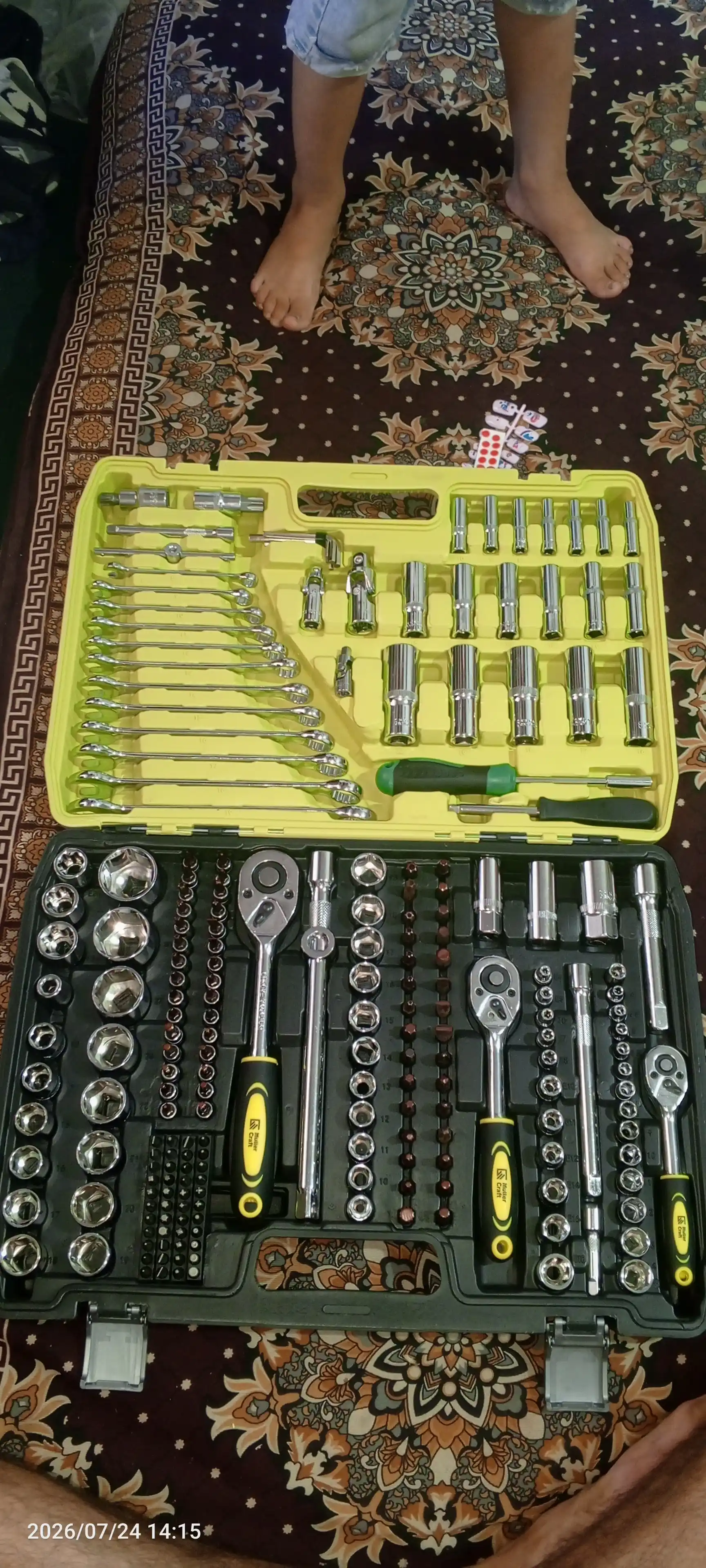 Muller Craft uskunalar to‘plami, 219 tagacha buyum, qarsildoq bilan