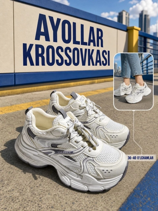 Ayollar uchun yumshoq kundalik krossovkalar, sport va sayr uchun qulay snikerlar - 