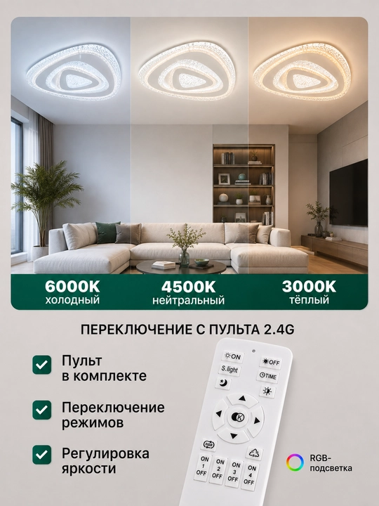 Iris Bubble SmartLight 122W 2.4G shift yoritgichi, D520, pult bilan
