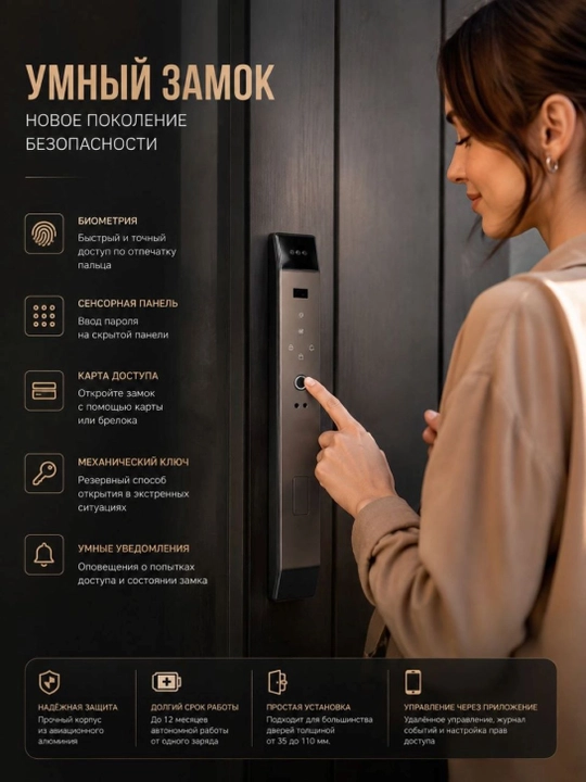 VIN-ZAMOK SMART LOCK, электронная дверная ручка 009