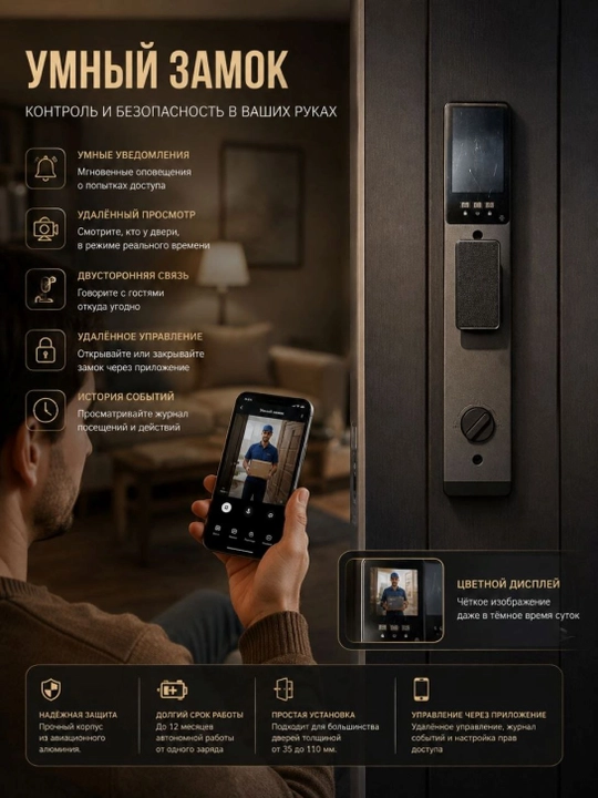 VIN-ZAMOK SMART LOCK, электронная дверная ручка 009