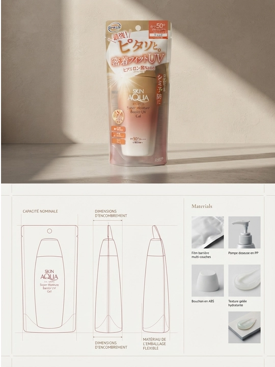 Солнцезащитный крем для лица, SPF50+ PA++++, Rohto Skin Aqua