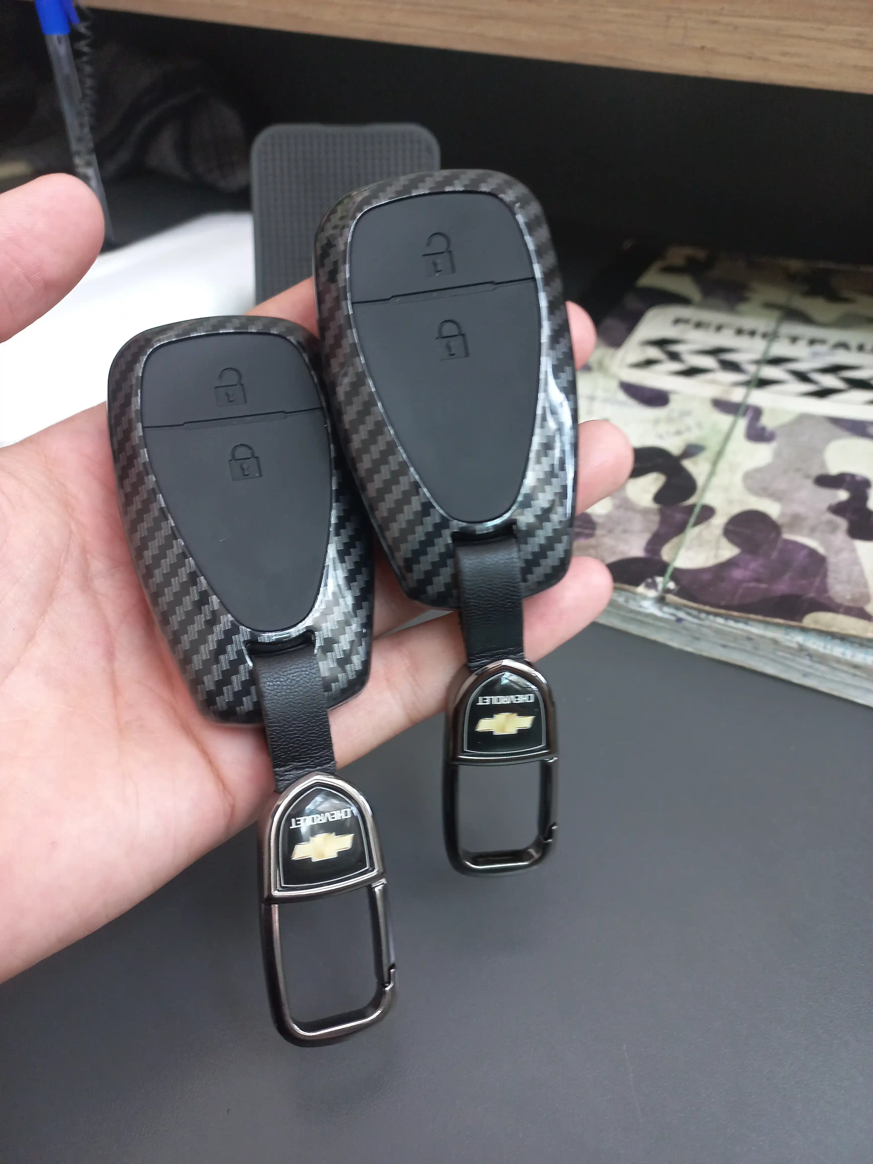 Карбоновый корпус для пульта автомобилей Malibu 2,Tracker 2,Onix, Cobalt, Monza, KIA, BYD