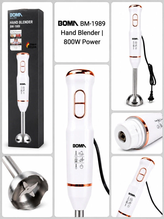 Qo'l blenderi 4 in 1, quvvati 300-1000W BOMA, ko‘p funksiyali blender, metall pogrujnoy