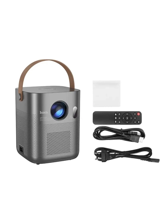 HOCO DT4 – portativ HD 720P proyektor, Android 13, Wi-Fi, Bluetooth 5.1, kulrang