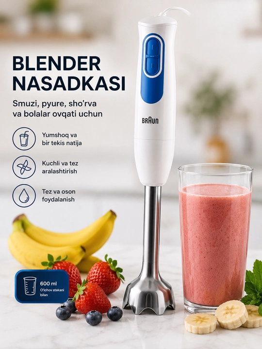 Braun MQ30202MWH botma blenderi