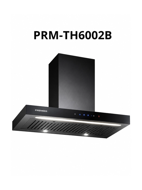 Premier PRM-TH6002B oshxona dudbo‘roni, 850 m³/soat, kuchli tortish, LED, qora - 
