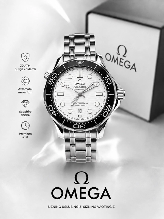 Мужские наручные часы в премиальном стиле omega - 