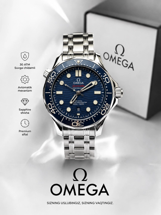 Мужские наручные часы в премиальном стиле omega - 