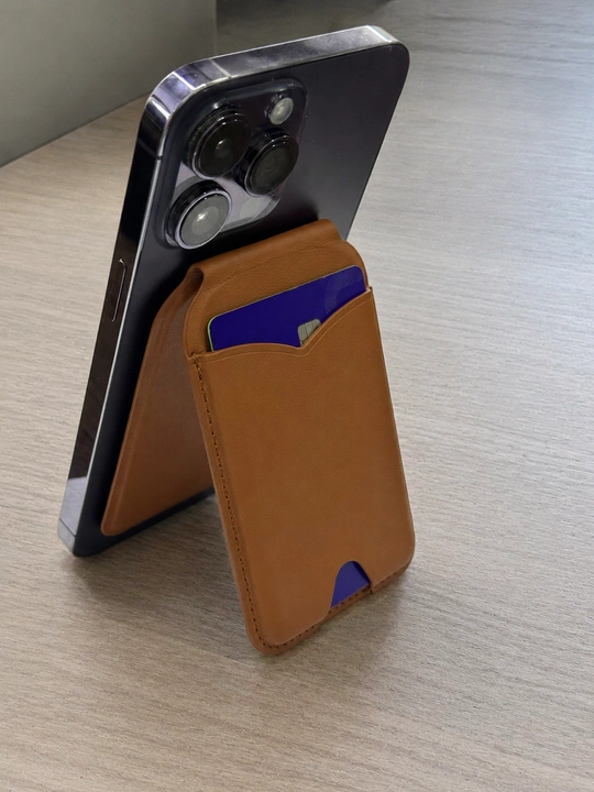 IPhone uchun magnitli karta hamyon, telefon stendi, oynali eko charm g‘ilof