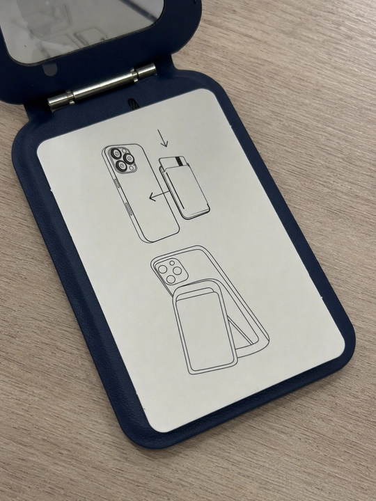 IPhone uchun magnitli karta hamyon, telefon stendi, oynali eko charm g‘ilof