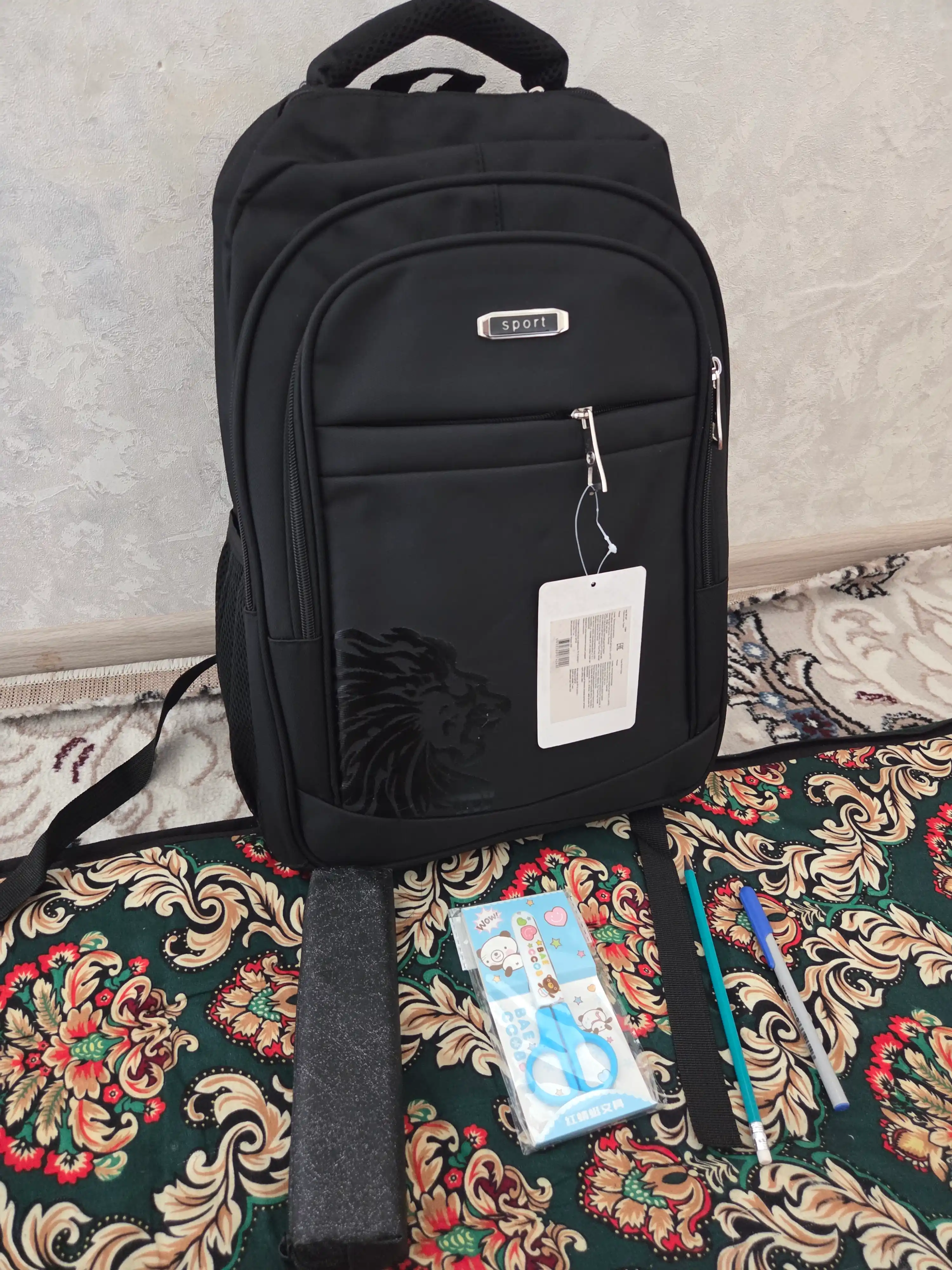 Maktab ryukzagi, erkaklar ryukzagi, o‘quvchi sumkasi, maktab sumkasi, qora ryukzak, sport