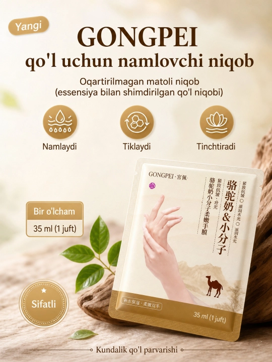 GONGPEI qo‘l va oyoq uchun namlovchi niqob, qo‘l niqobi, namlovchi niqob oyoq niqobi 