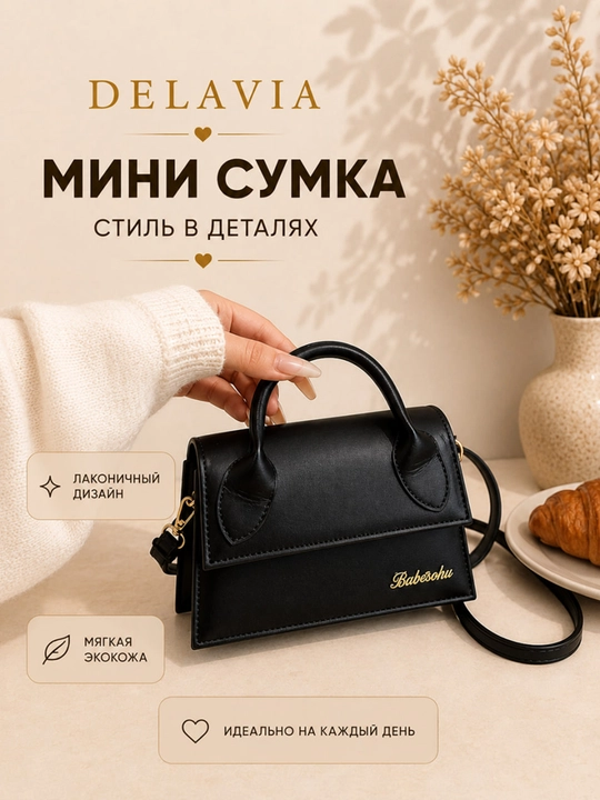 Ayollar uchun mini sumka, eko charm, yelkaga osiladigan kross-bodi, kichik qo‘l sumkasi