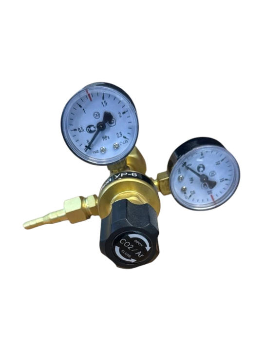 CO2 uchun latunli karbonat kislotali reduktor, 2 manometr, G3/4," M16×1.5, 6/9 mm
