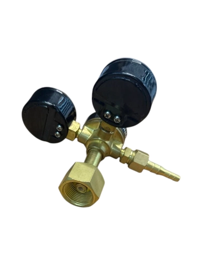 CO2 uchun latunli karbonat kislotali reduktor, 2 manometr, G3/4," M16×1.5, 6/9 mm