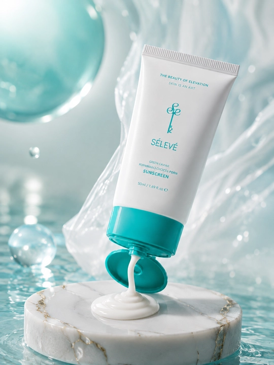 SÉLEVÉ Green Caviar PDRN SPF, солнцезащитный tone up крем для лица