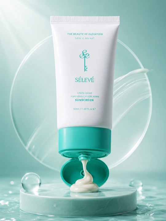SÉLEVÉ Green Caviar PDRN SPF, солнцезащитный tone up крем для лица