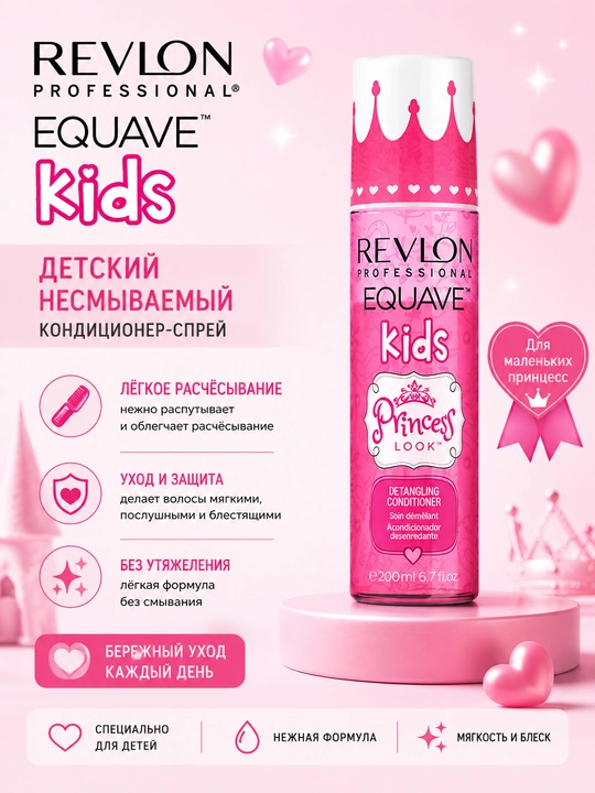 EQUAVE KIDS PRINCESS Ikki fazali yuvilmaydigan bolalar konditsioneri 200 ml - 