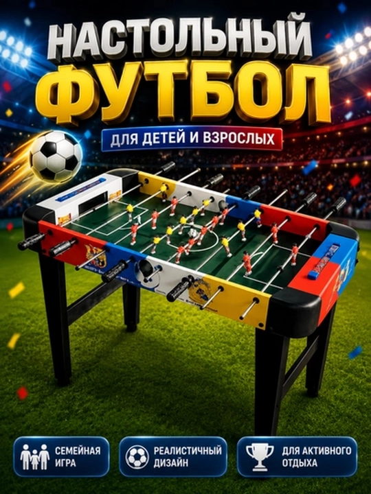 Настольный футбол, игровой футбольный стол для детей и взрослых - 