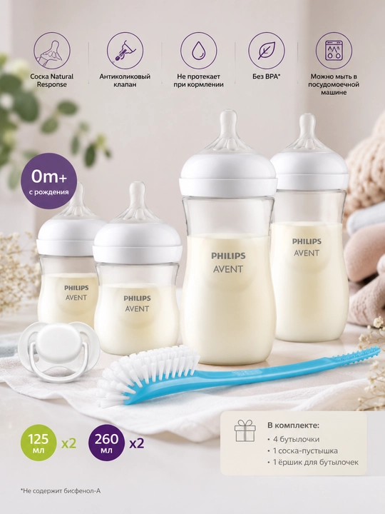 Набор бутылочек для кормления Philips Avent Natural Response