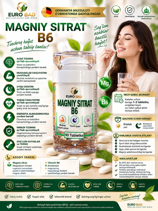 Magniy sitrat B6 BESTEEP