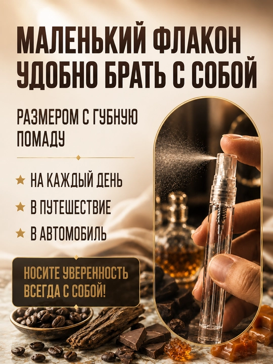 Духи Black Phantom унисекс, сладкий кофейный аромат, ванильный шлейф, 3-5-10-20-50 мл