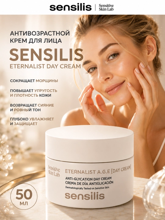 Yuz uchun qarishga qarshi Sensilis Eternalist A.G.E. Day Cream ajinlarga qarshi kremi - 