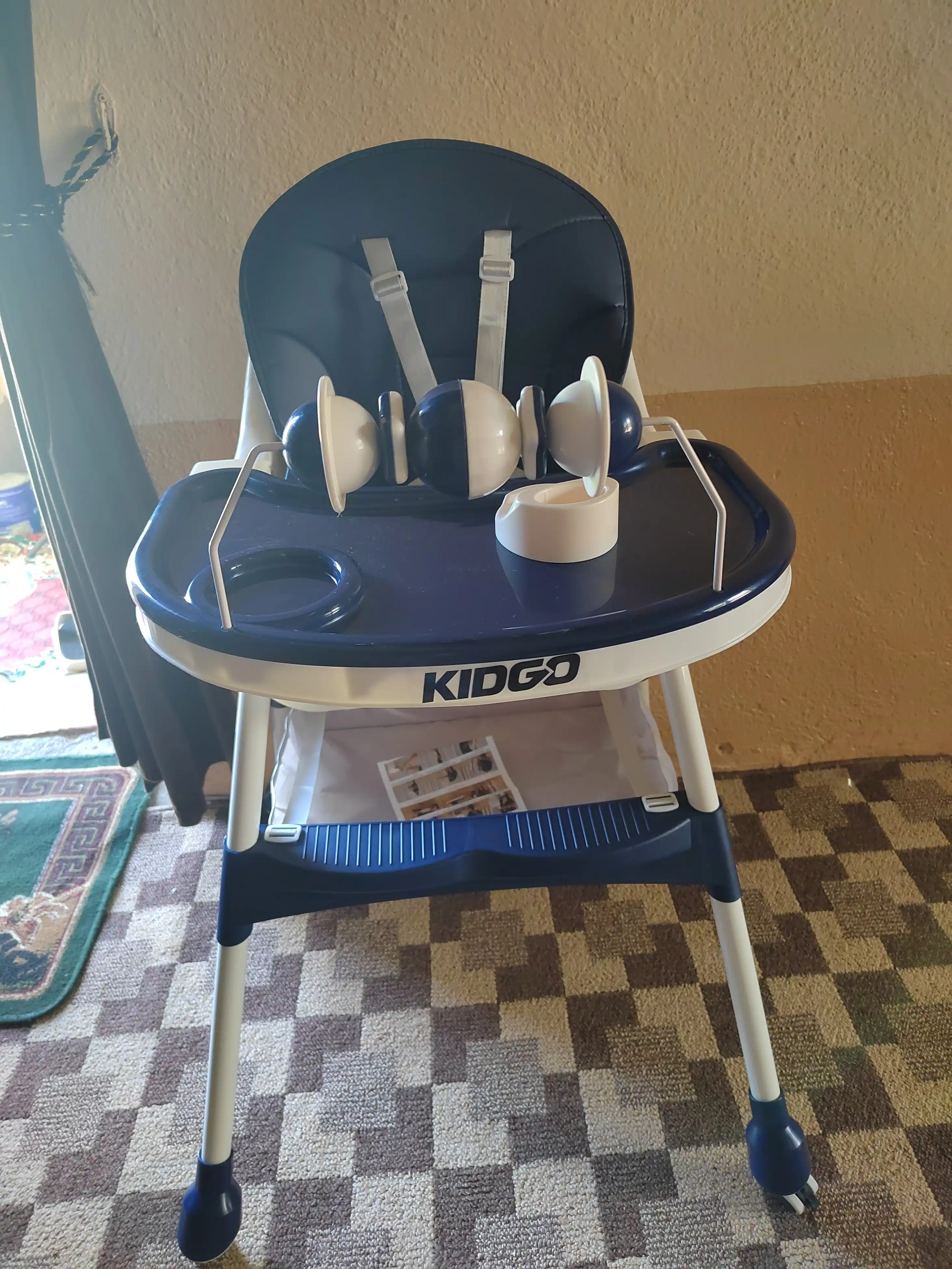 Стульчик для кормления FIDGO, складной, с подносом, до 20 кг