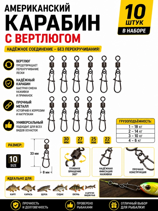 Американский Карабин с вертлюгом