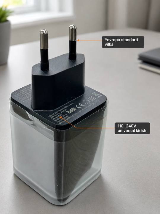 Зарядное устройство 4 в 1 Turbo: быстрая зарядка, кабель Type-C и Lightning