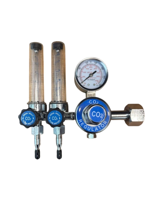 CO₂ uchun 2 ta rotametrli uglerod ikki oksid reduktori, G3/4", M16×1.5