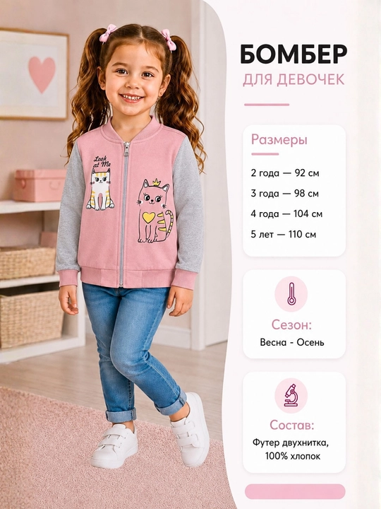 Qizlar uchun bomber - 